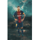 FCB46 Vafa fotbal Leo Messi 30x20cm